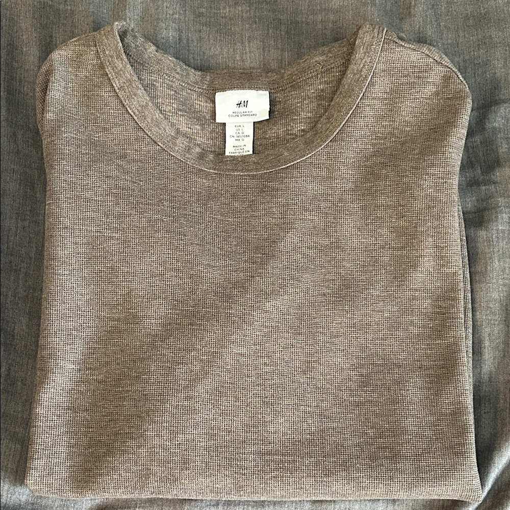 H&M Light Brown Regular Fit Shirt